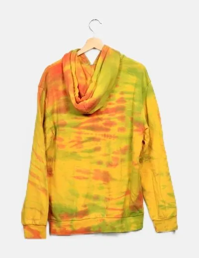 Adidas Sudadera amarilla tie dye