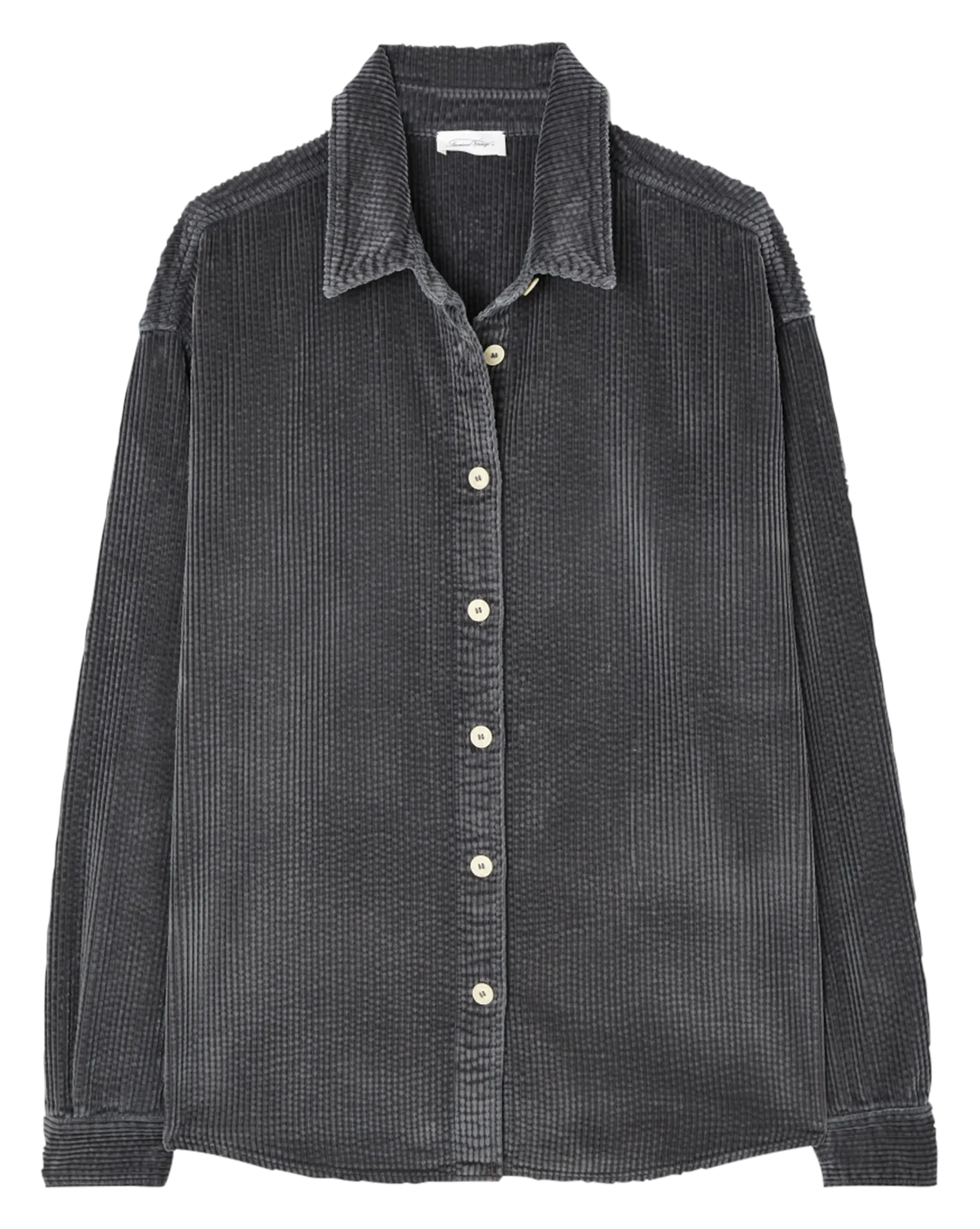AMERICAN VINTAGE PADOW - Sobrecamisa de pana con cuello clásico en gris