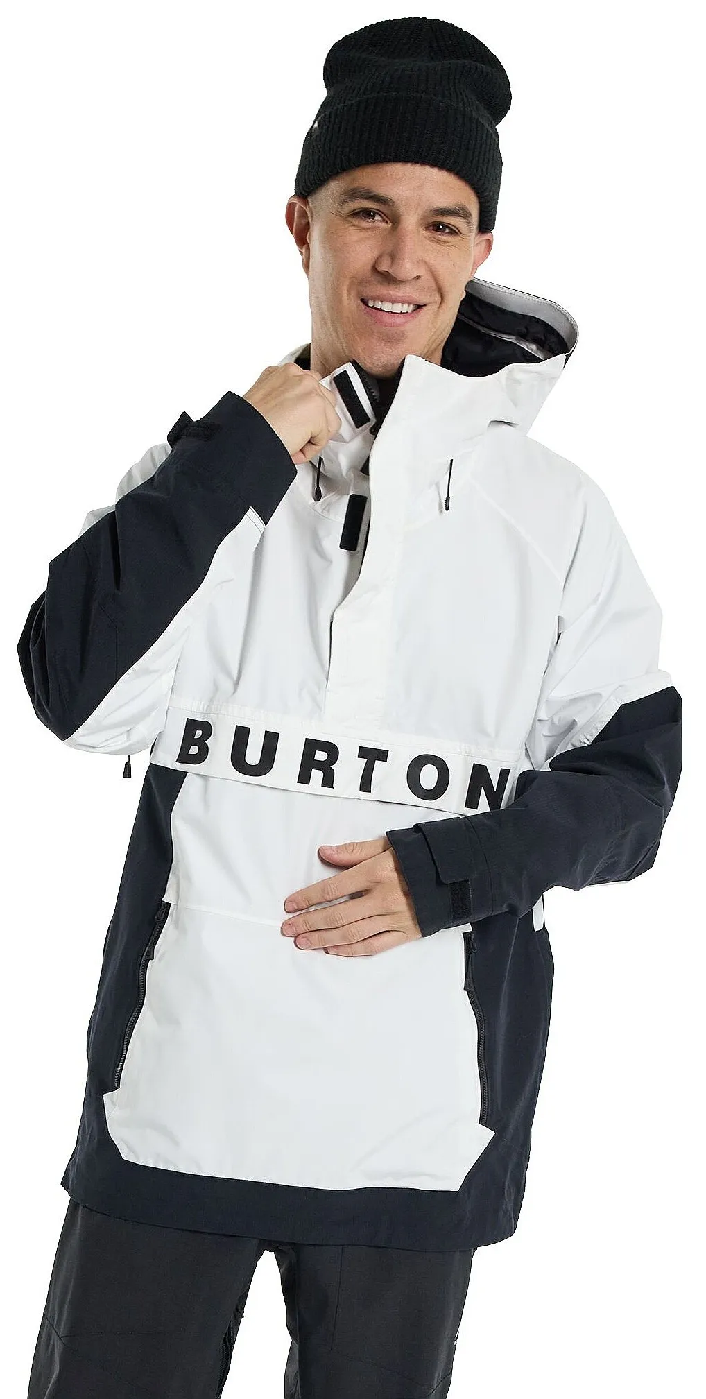 chaqueta Burton Frostner Anorak 2L - Stout White/True Black - men´s