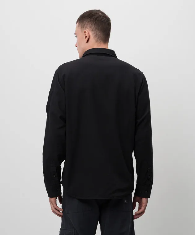 C.P. Company Black windbreaker with logo patch