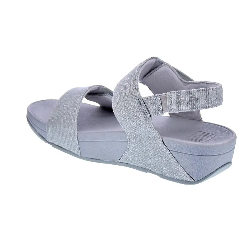 FitFlop Sandalias Mujer Lulu Adj Shimmer Plata