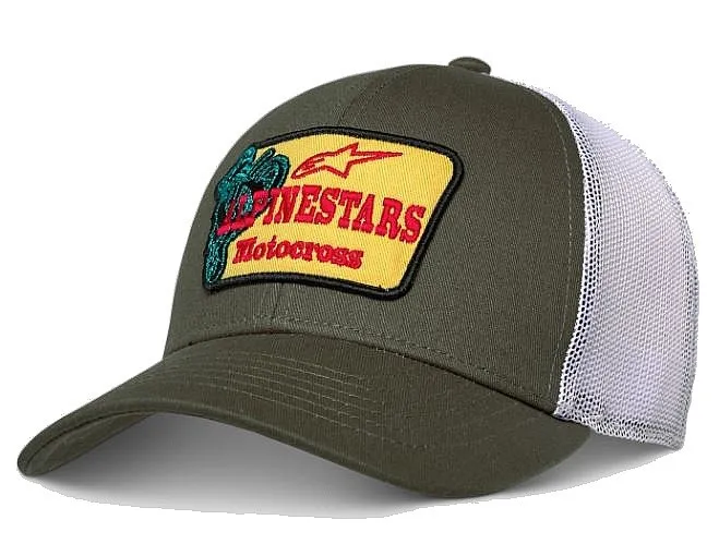 gorra con visera Alpinestars Hardware Trucker - Military/White - men´s