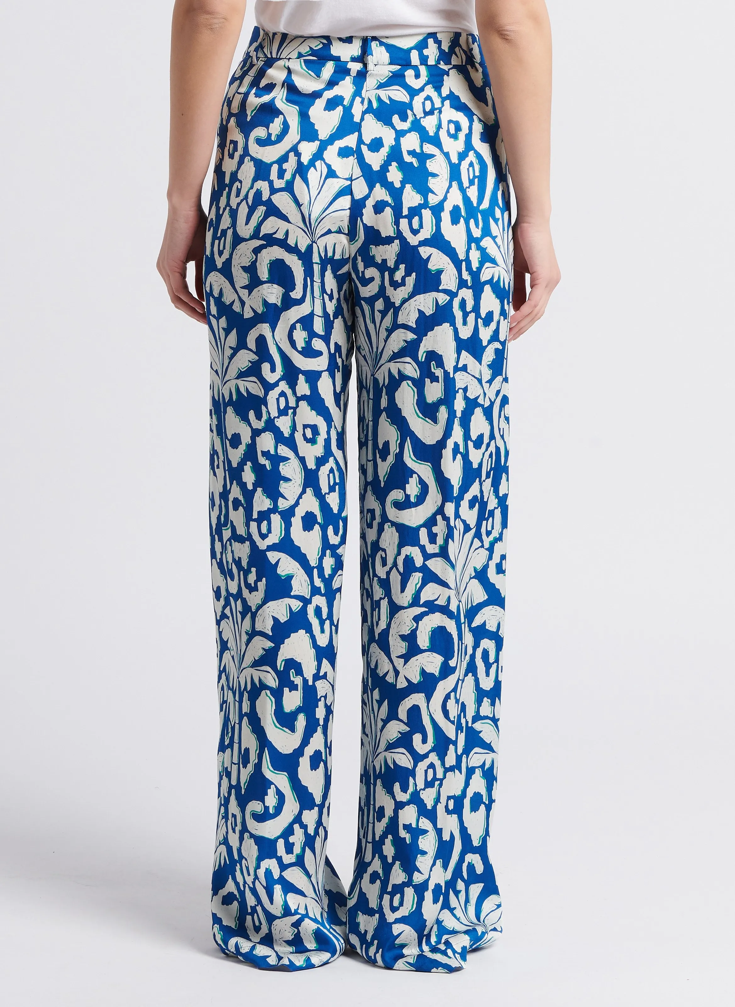 HARTFORD POSITANO - Pantalón vaporoso estampado en azul