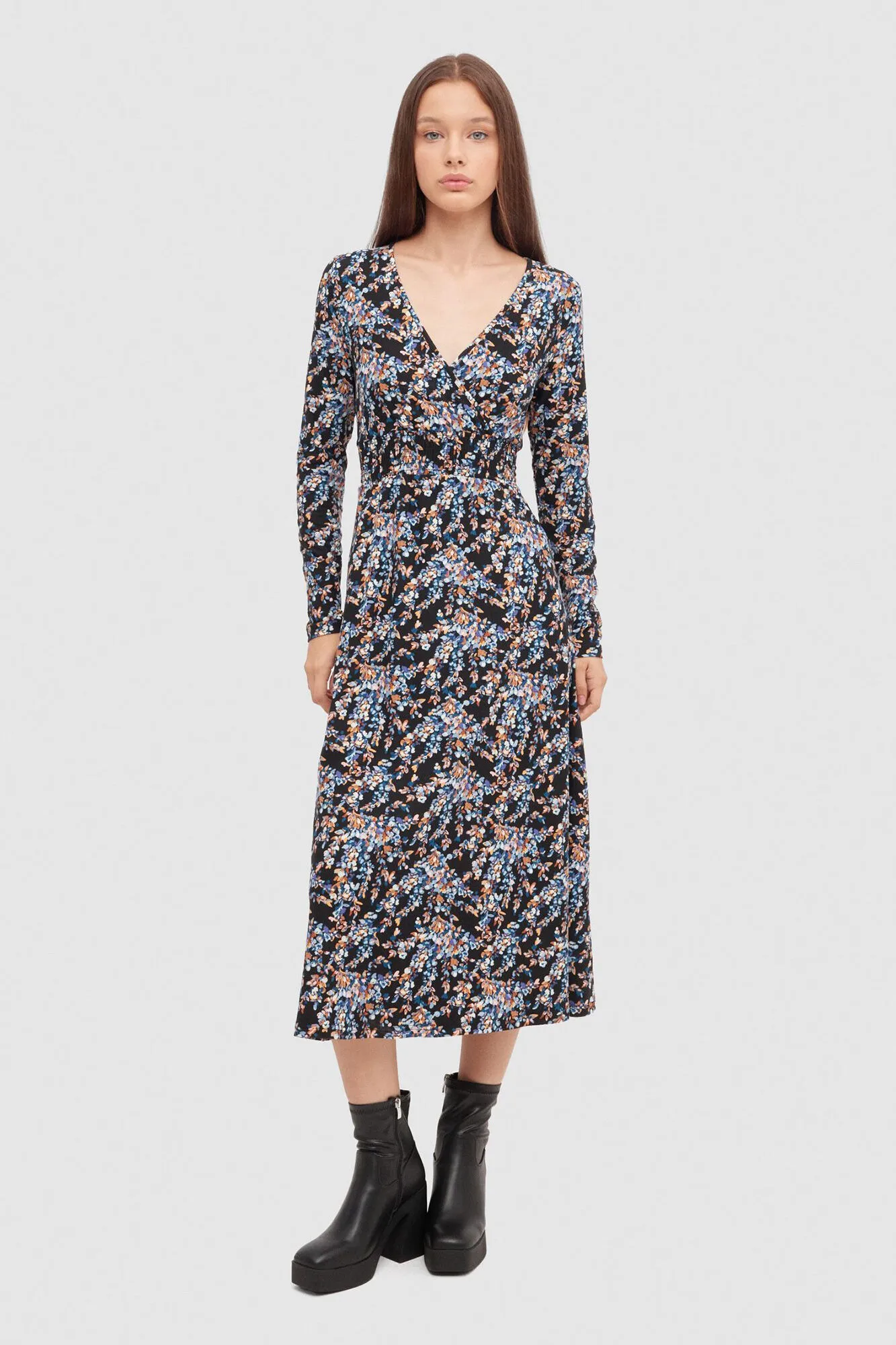 Inside Vestido Midi Estampado Flores