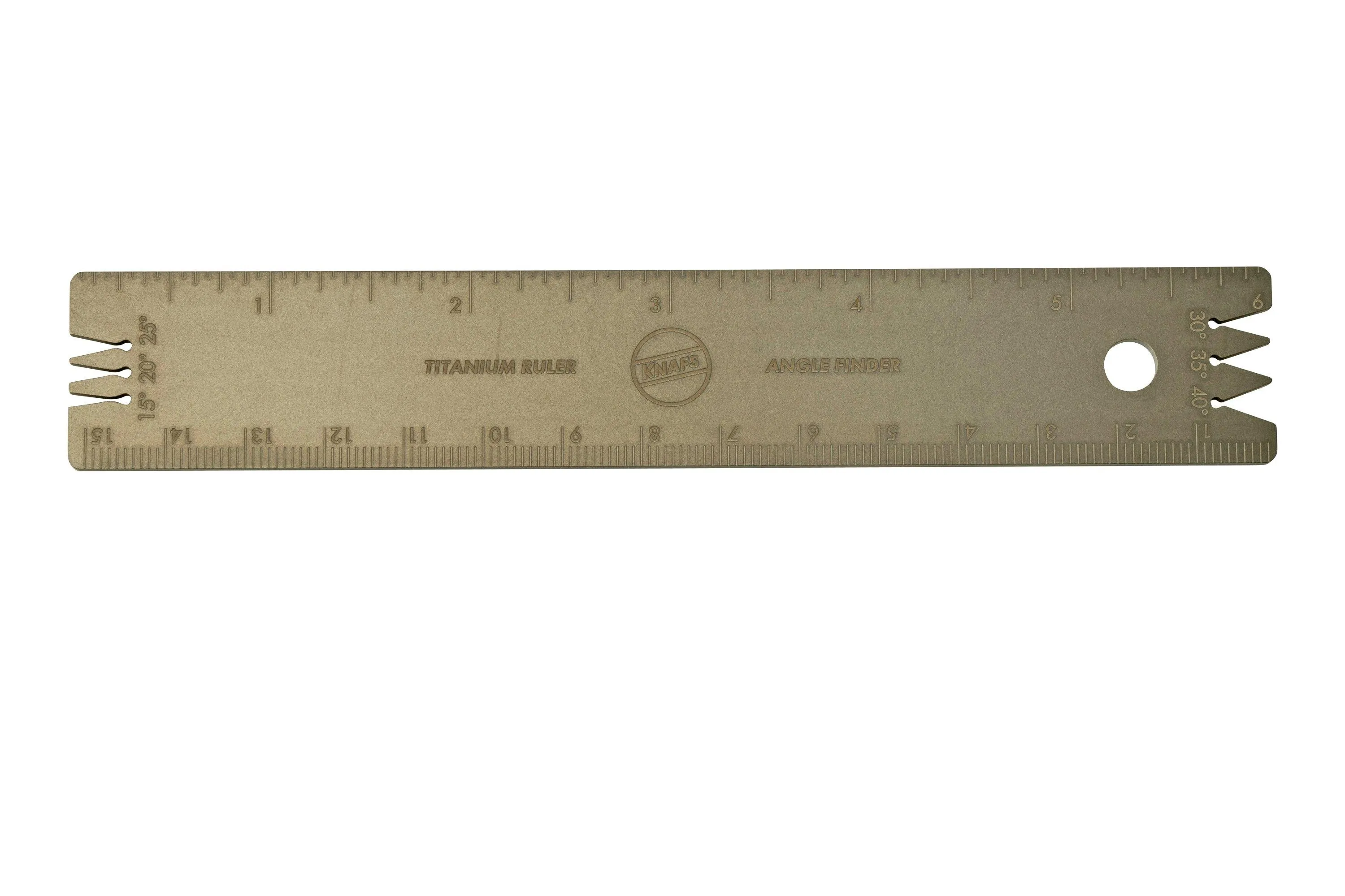KNAFS Ruler with Knife Angle Finder, regla con ángulo de afilado, gris