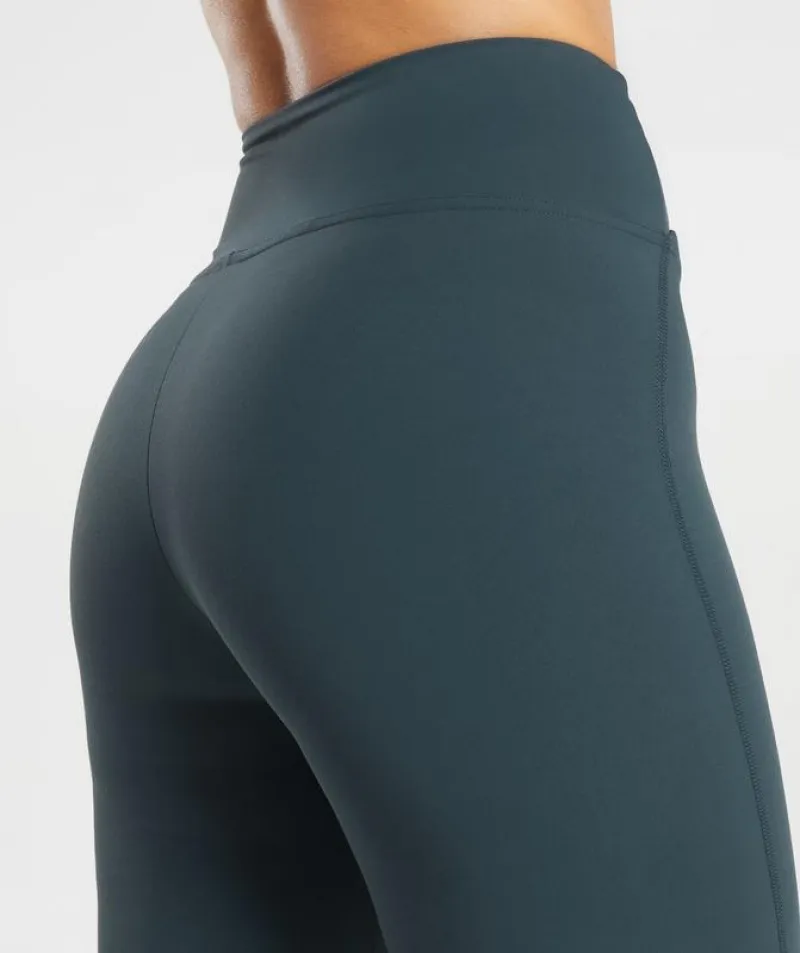 Leggins Gymshark Crossover Flared Leggings Darkest Teal | 231047-OWN