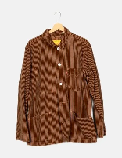 Levi's Sobrecamisa marrón rayas