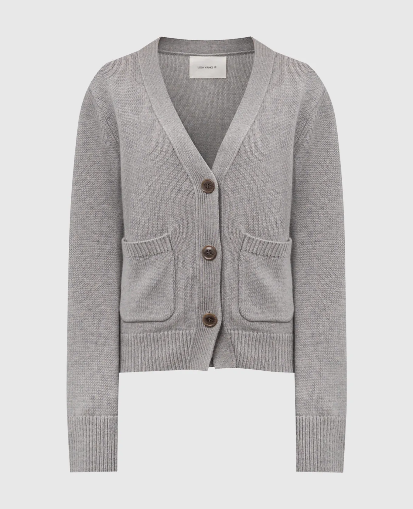 LISA YANG Danni gray cashmere cardigan