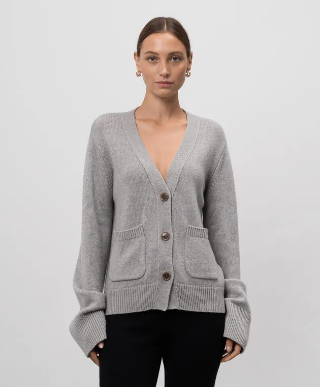 LISA YANG Danni gray cashmere cardigan