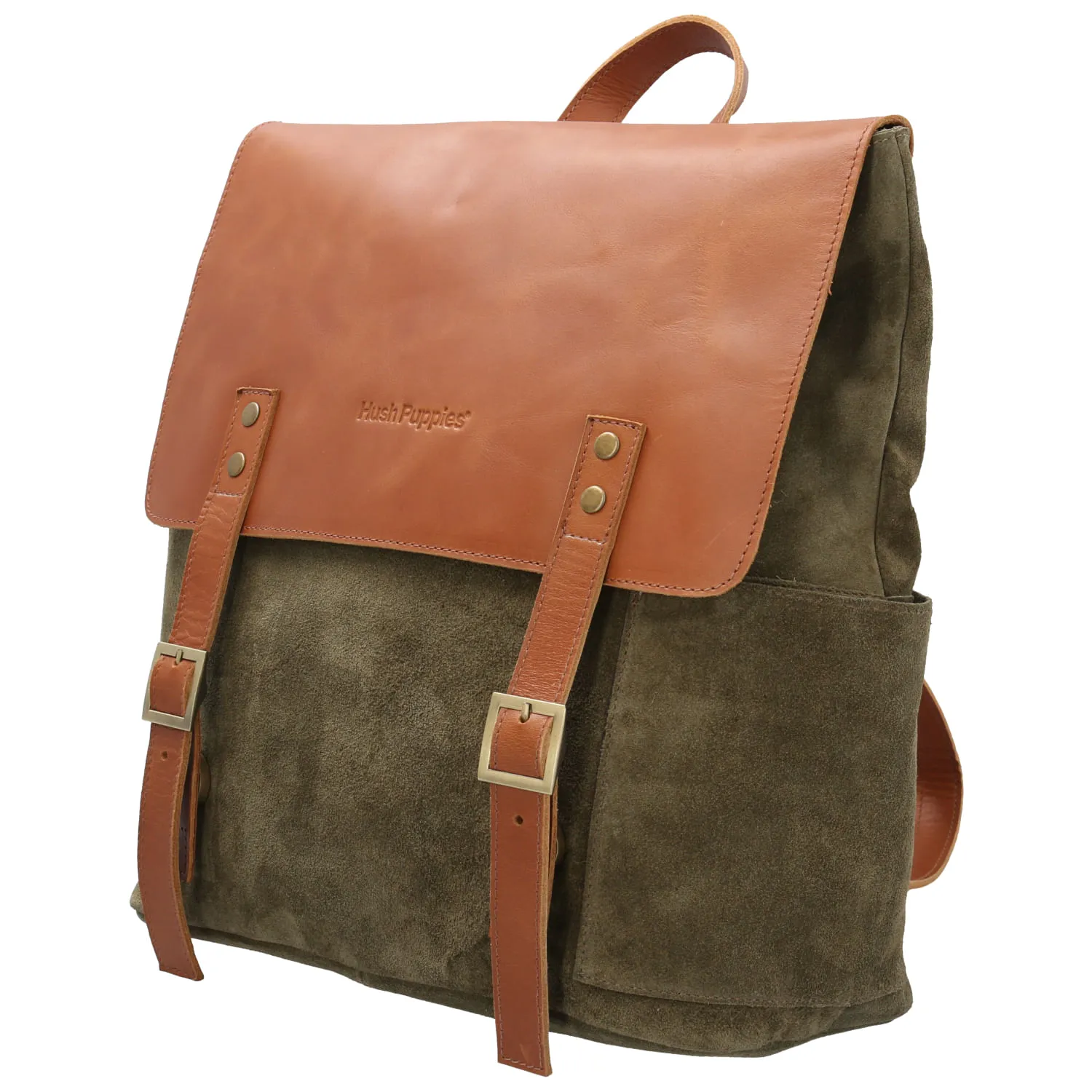 Mochila Cuero Mujer Bryce Back Verde Hush Puppies