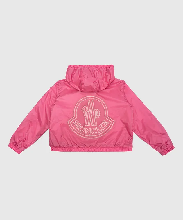 Moncler ENFANT Baby pink Terbish windbreaker with logo