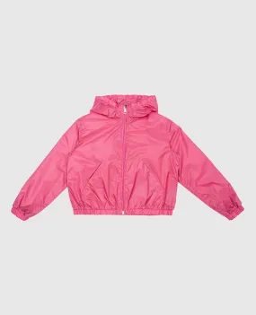 Moncler ENFANT Baby pink Terbish windbreaker with logo