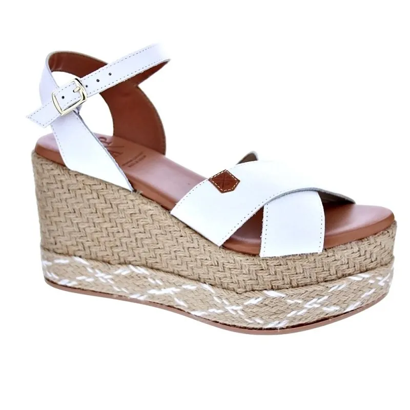 Popa Sandalias Mujer Panglao Piel Blanco