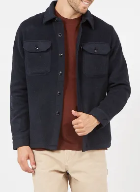 Sobrecamisa con cuello clásico en azul