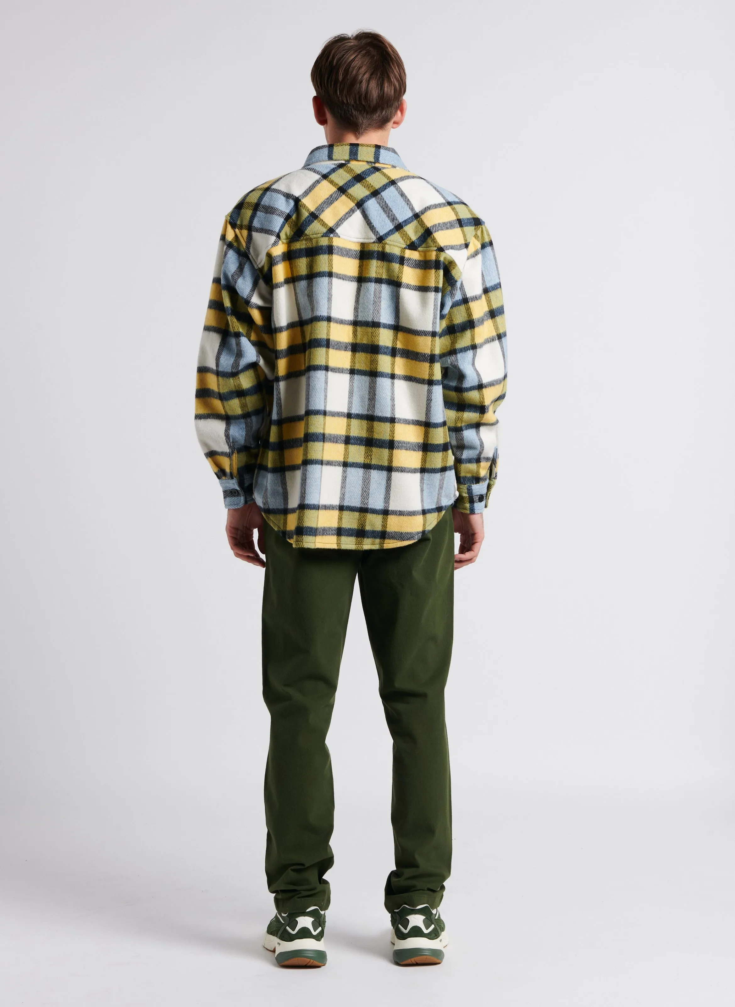 Sobrecamisa de cuadros con cuello clásico en multicolor