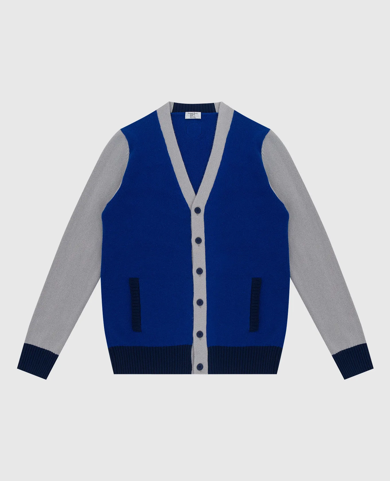 Stefano Ricci Baby blue cashmere cardigan