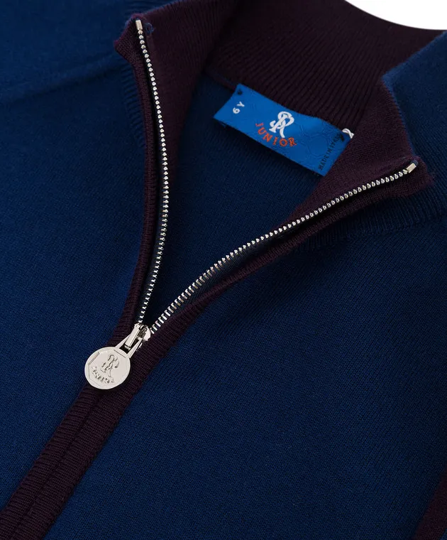 Stefano Ricci Children's wool cardigan with embroidery