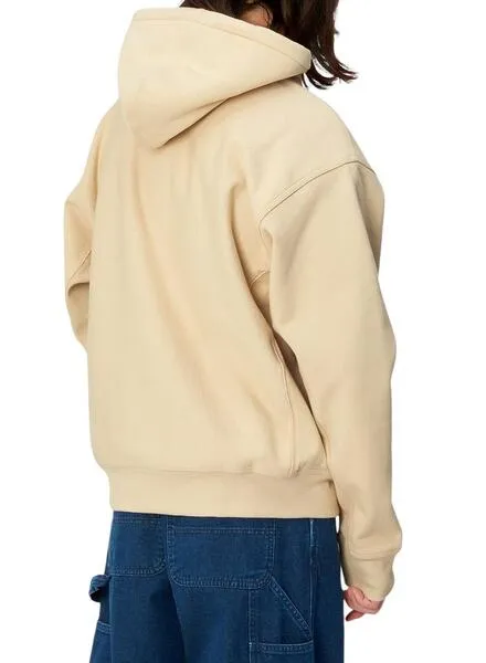 Sudadera Carhartt American Script Hood Beige