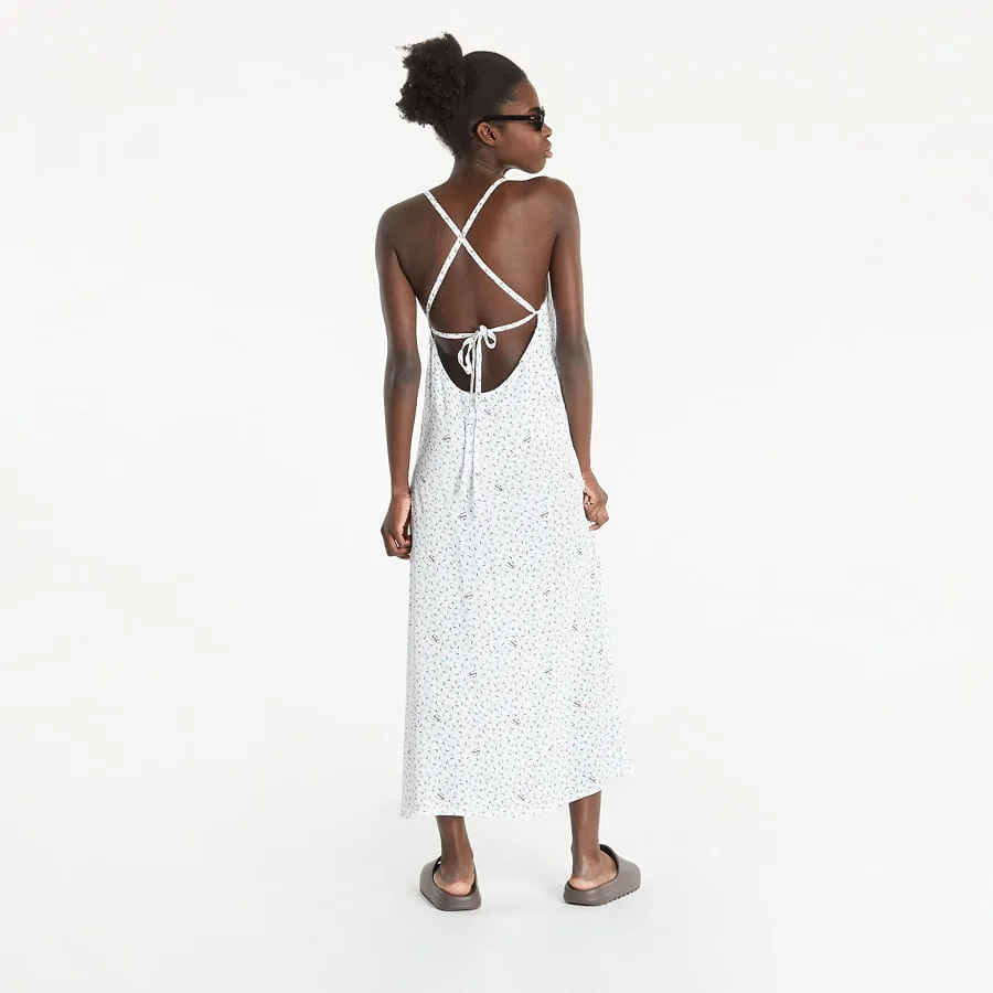 Tommy Hilfiger Tommy Jeans Printed Side Slit Midi Dress Island Floral Crush Print