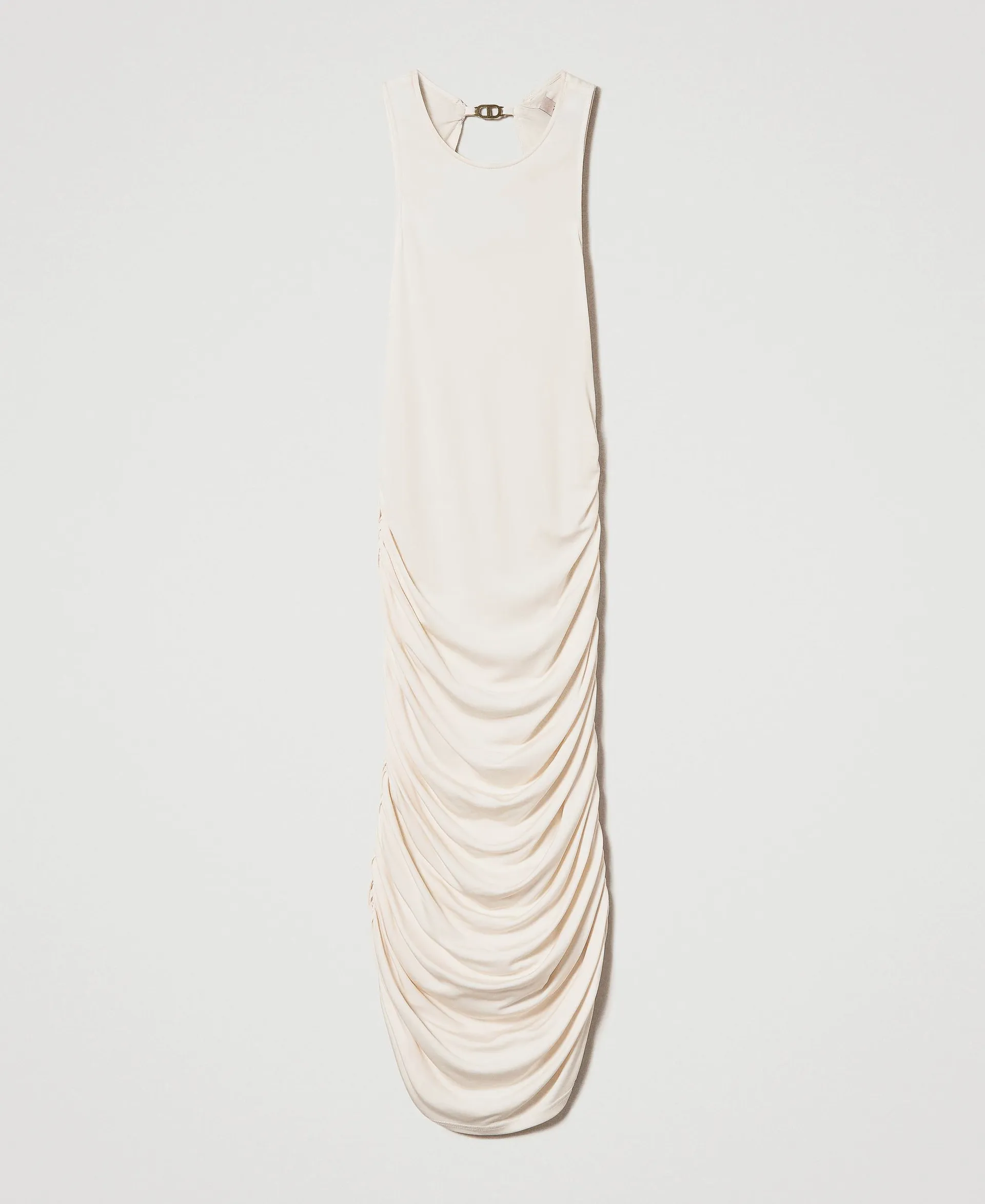 Vestido midi con drapeado