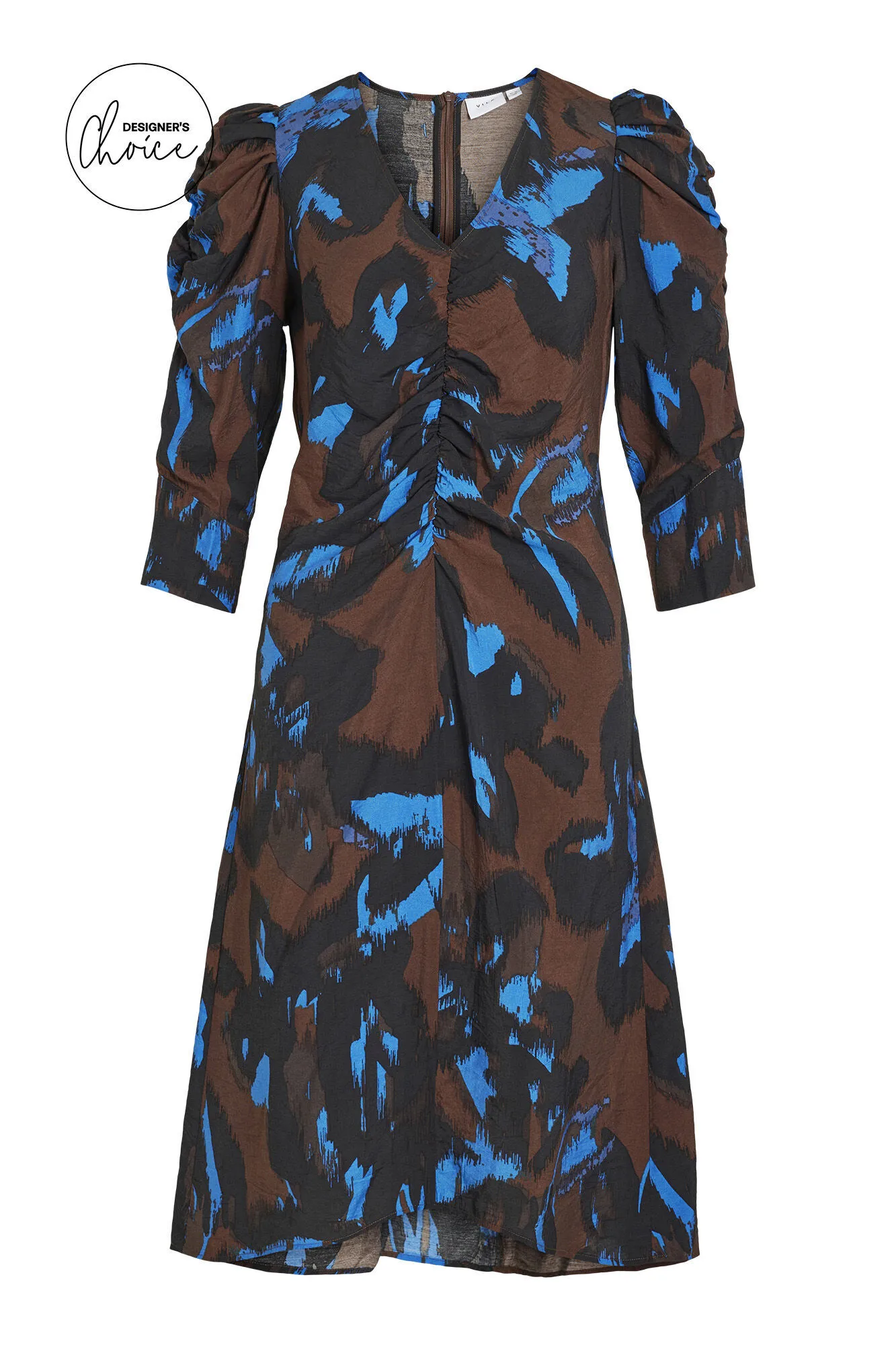 Vila Vestido midi de manga larga