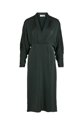 Vila Vestido midi satinado